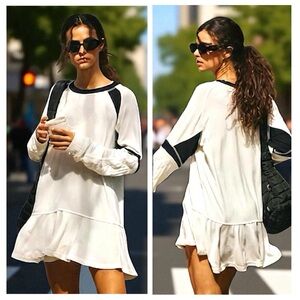 Stylish White and Black Women's Dress